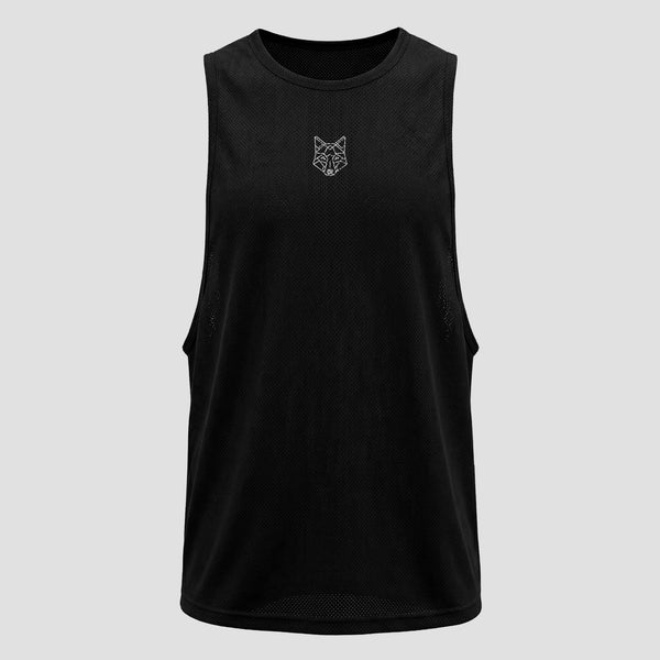 Regata Machão Dry Fit Lobo Geométrico Preto