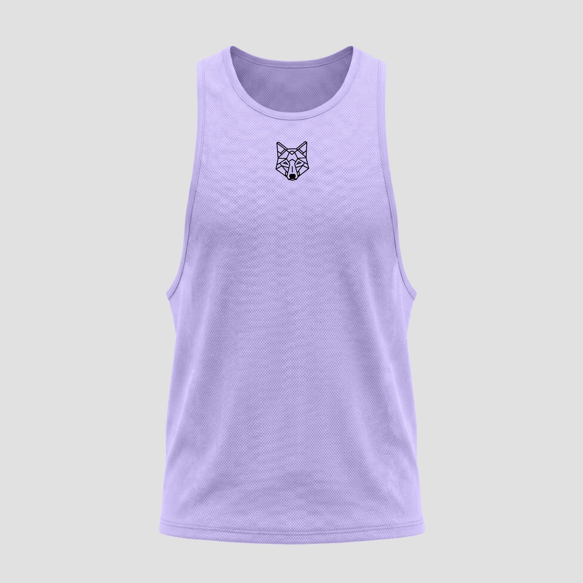 Regata Machão Dry Fit Lobo Geométrico Lilás Malva