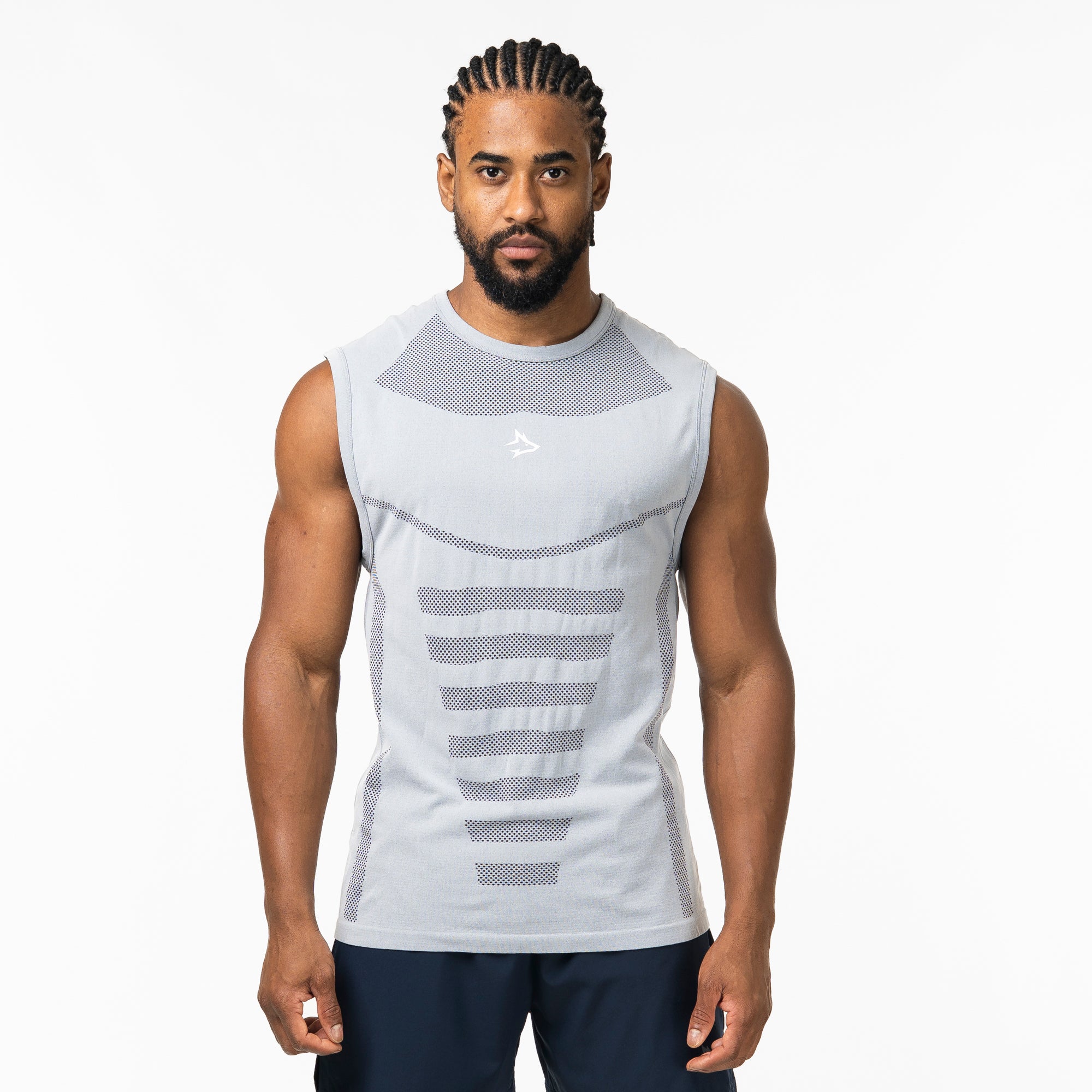 Regata Apex Dry Core Cinza Gelo - Sem Costura