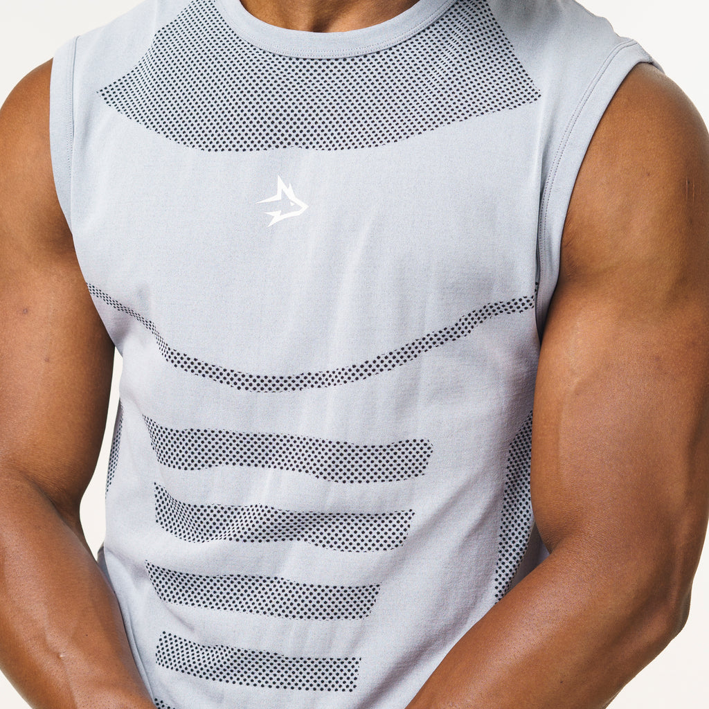 Regata Apex Dry Core Cinza Gelo - Sem Costura