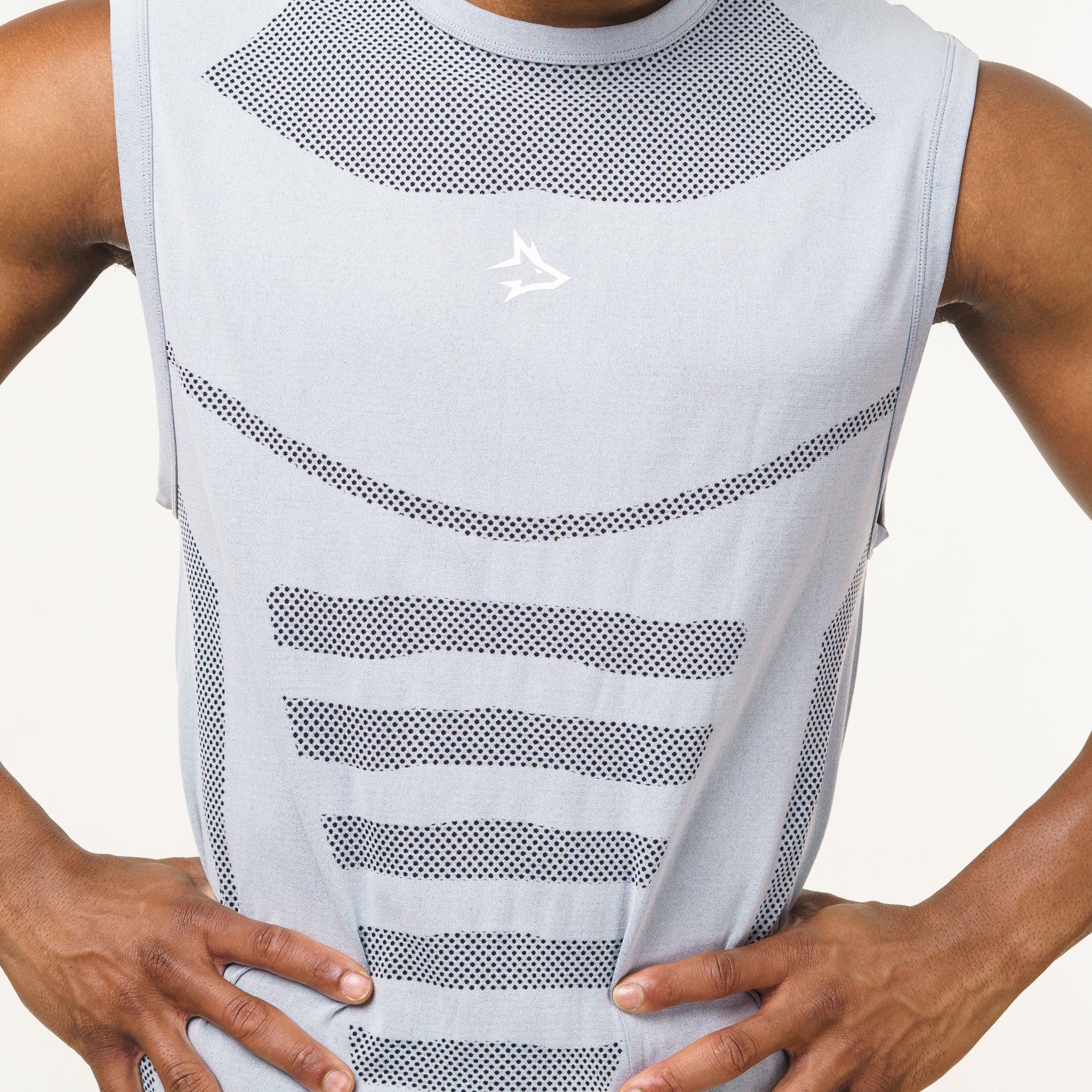 Regata Apex Dry Core Cinza Gelo - Sem Costura