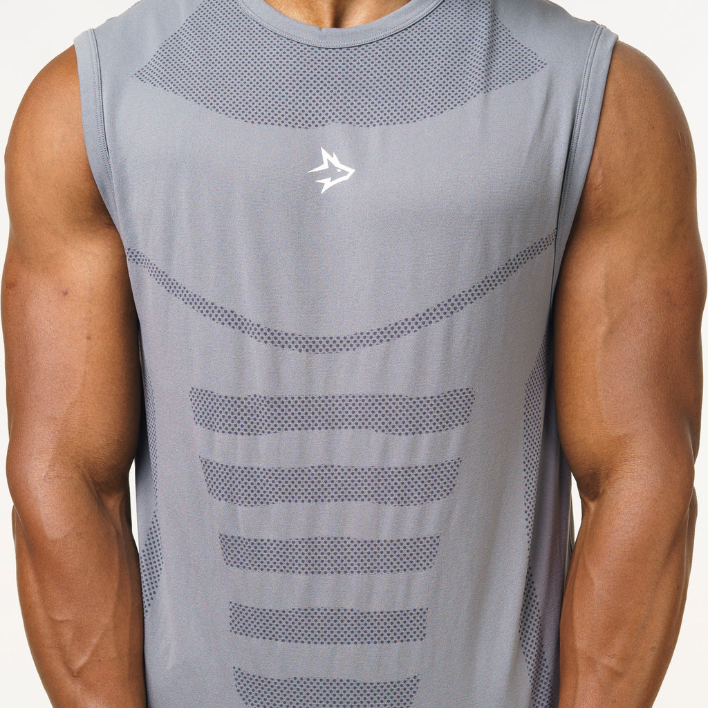 Regata Apex Dry Tank Cinza - Sem Costura