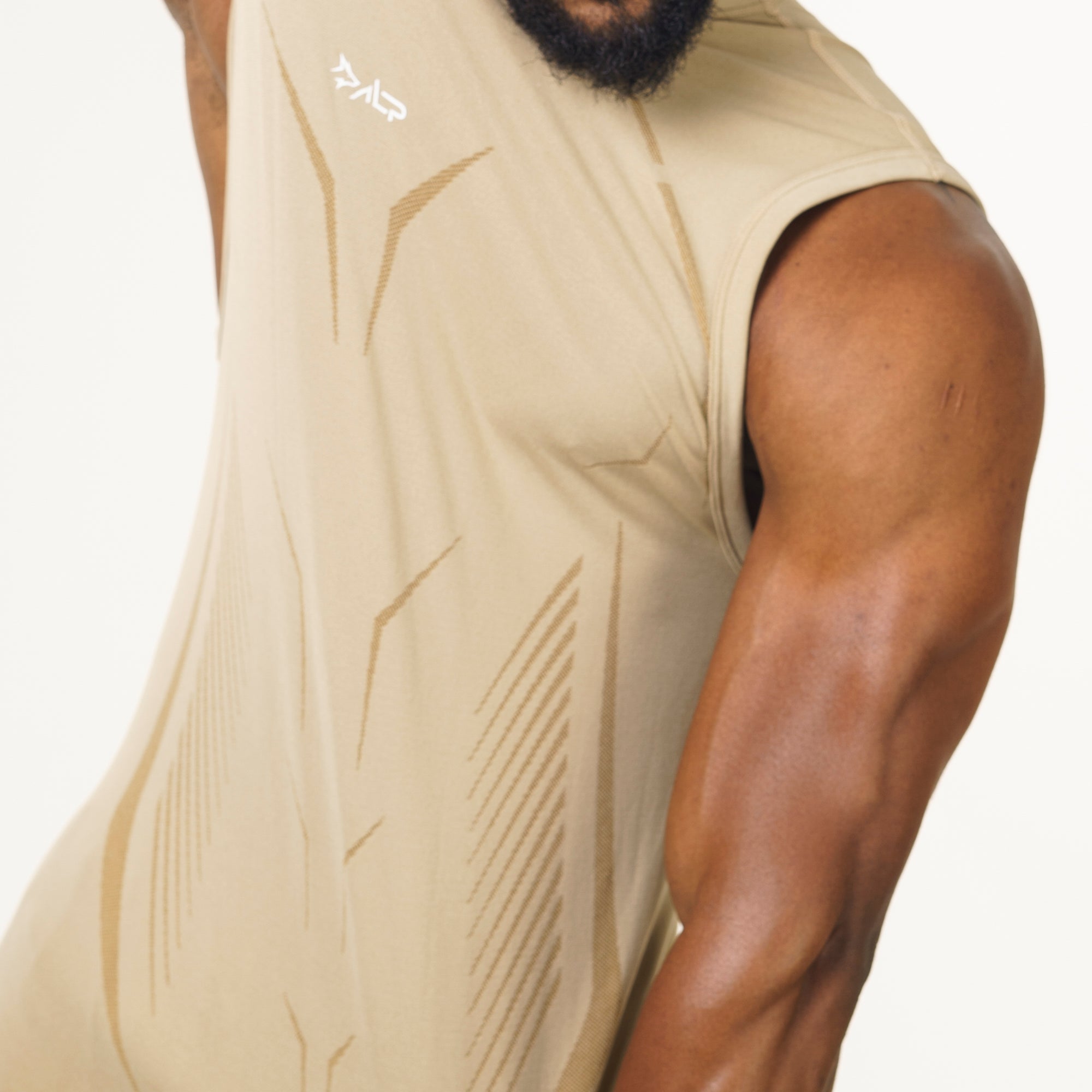 Regata Apex Dry Tank Caqui - Sem Costura