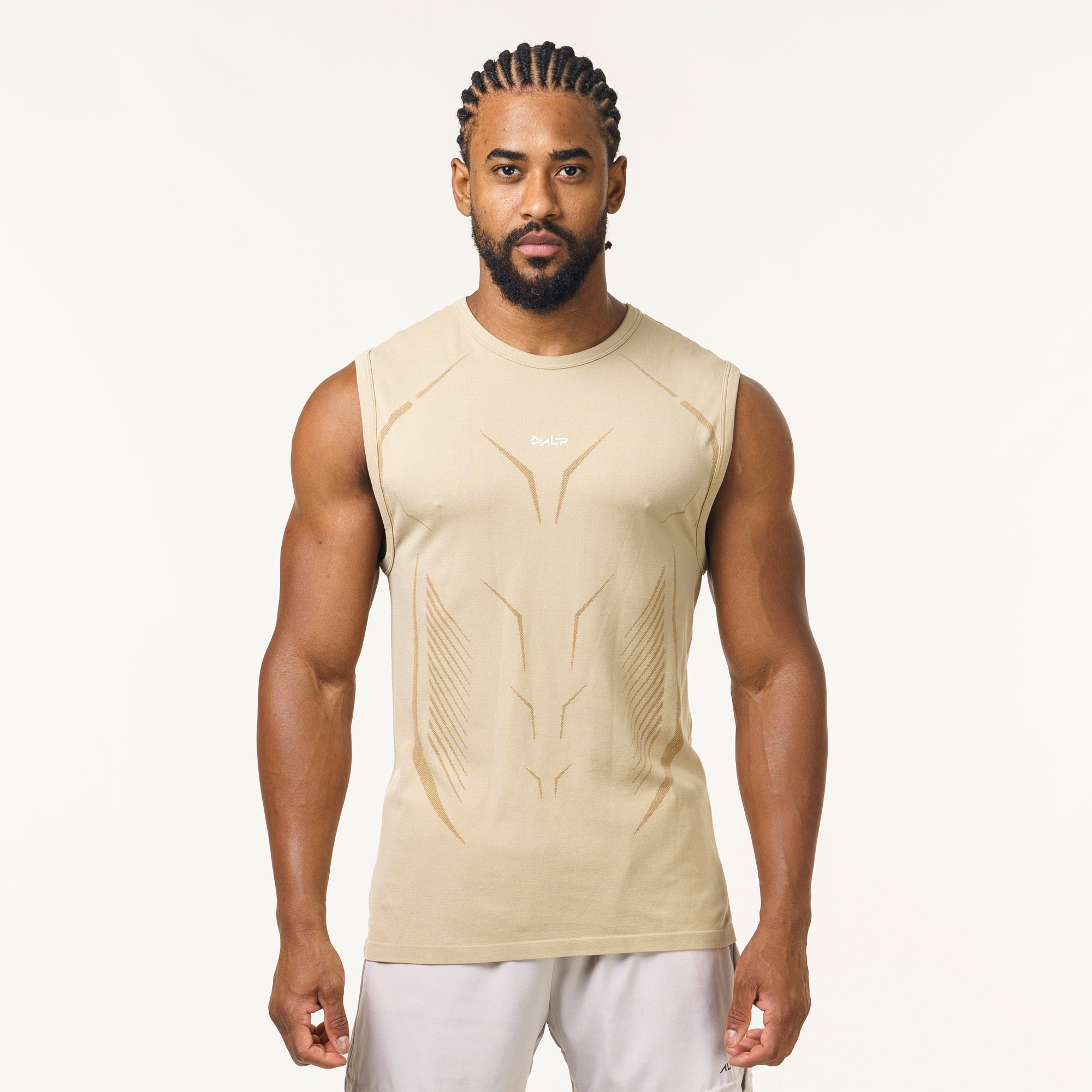 Regata Apex Dry Core Caqui - Sem Costura