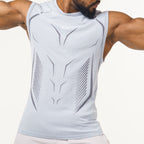 Regata Apex Dry Tank Cinza Gelo - Sem Costura