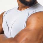 Regata Apex Dry Tank Cinza Gelo - Sem Costura