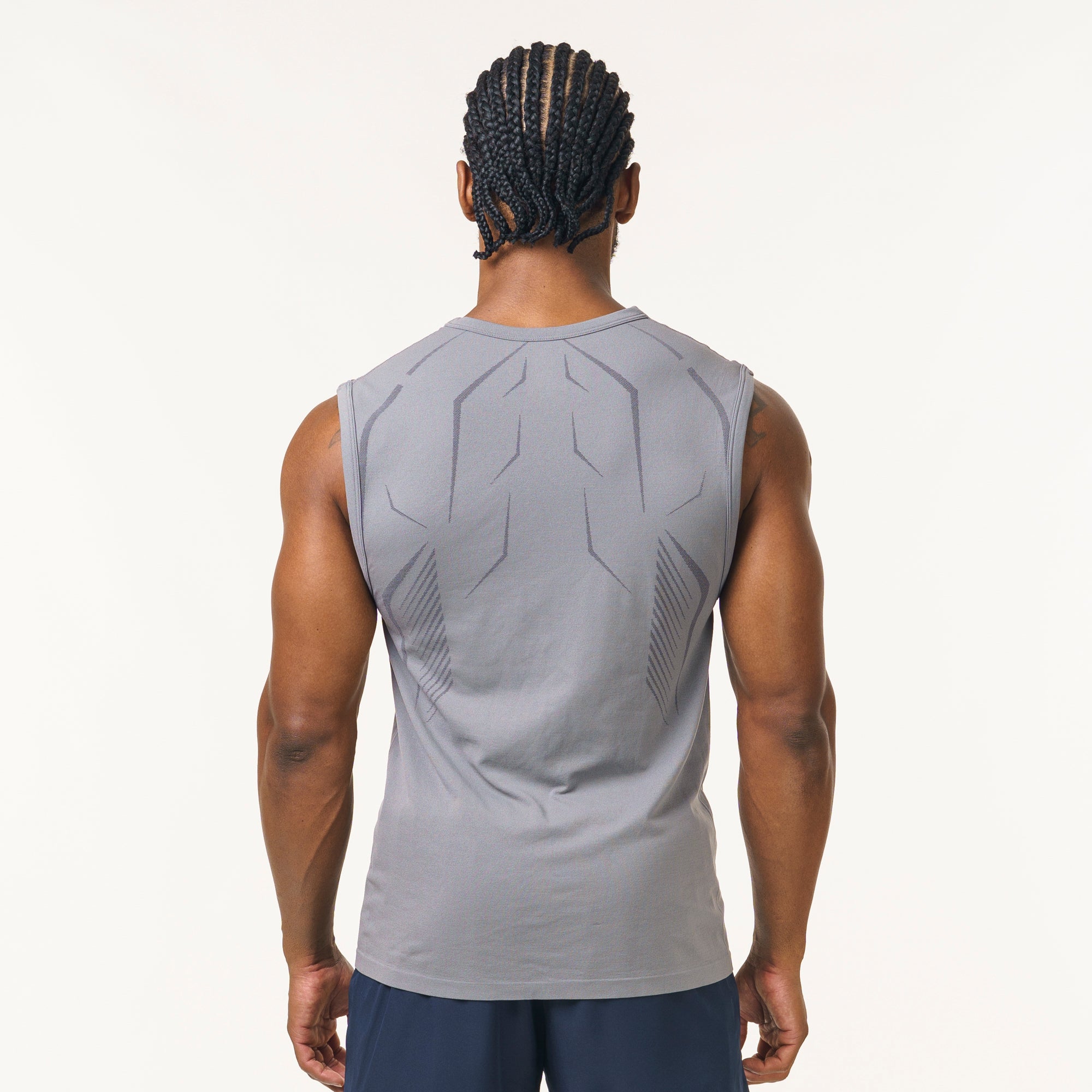 Regata Apex Dry Tank Cinza - Sem Costura