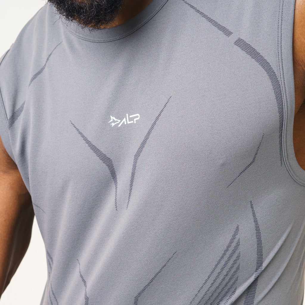 Regata Apex Dry Tank Cinza - Sem Costura