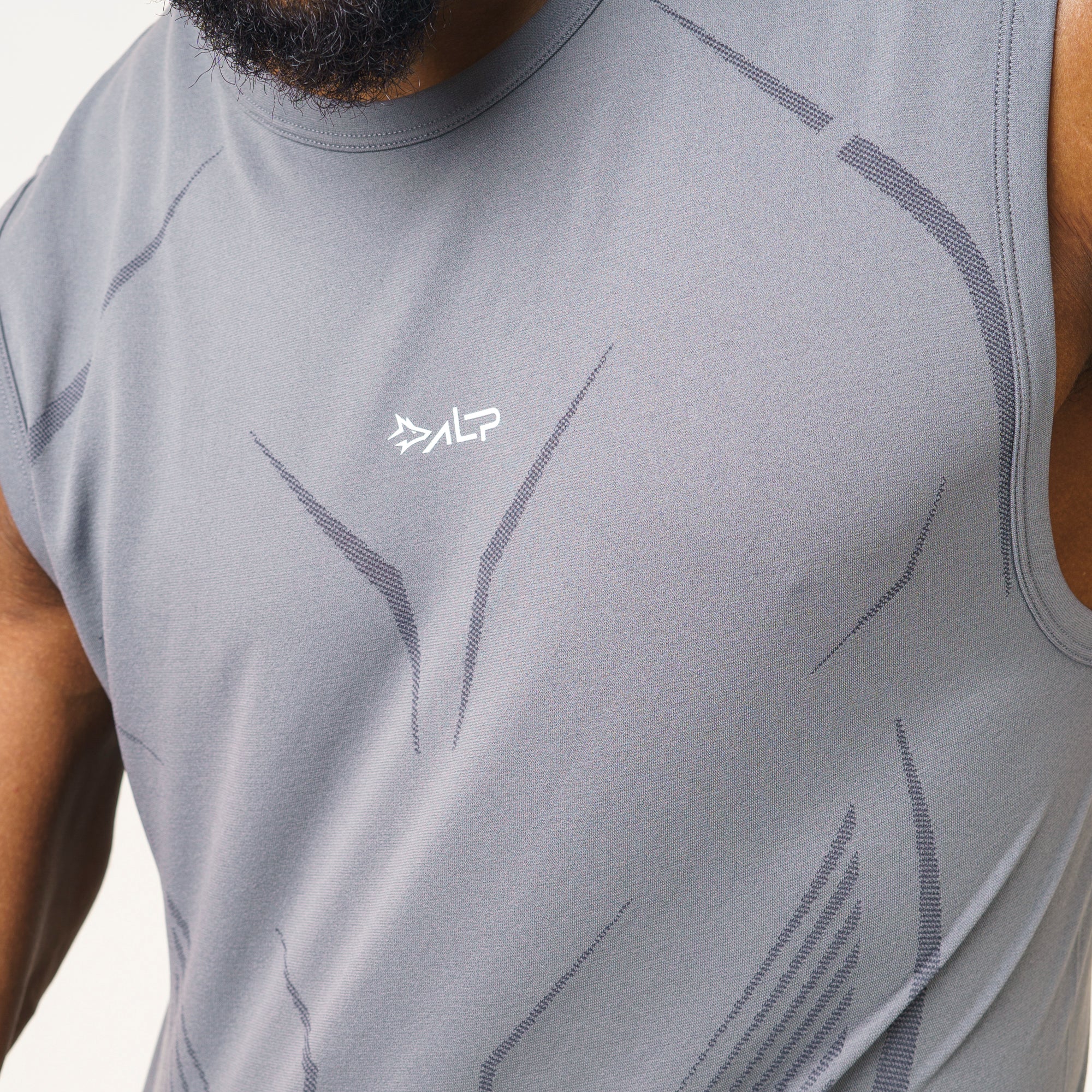 Regata Apex Dry Tank Cinza - Sem Costura