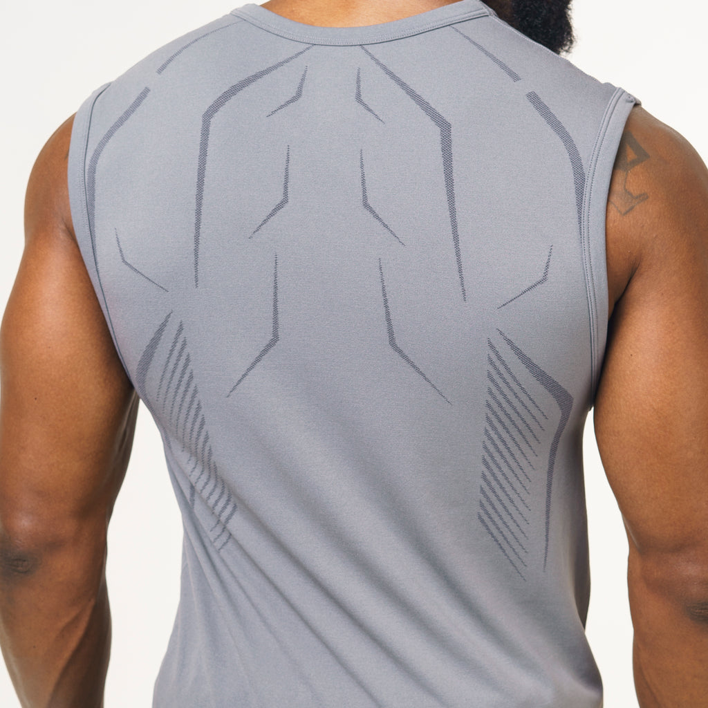 Regata Apex Dry Tank Cinza - Sem Costura