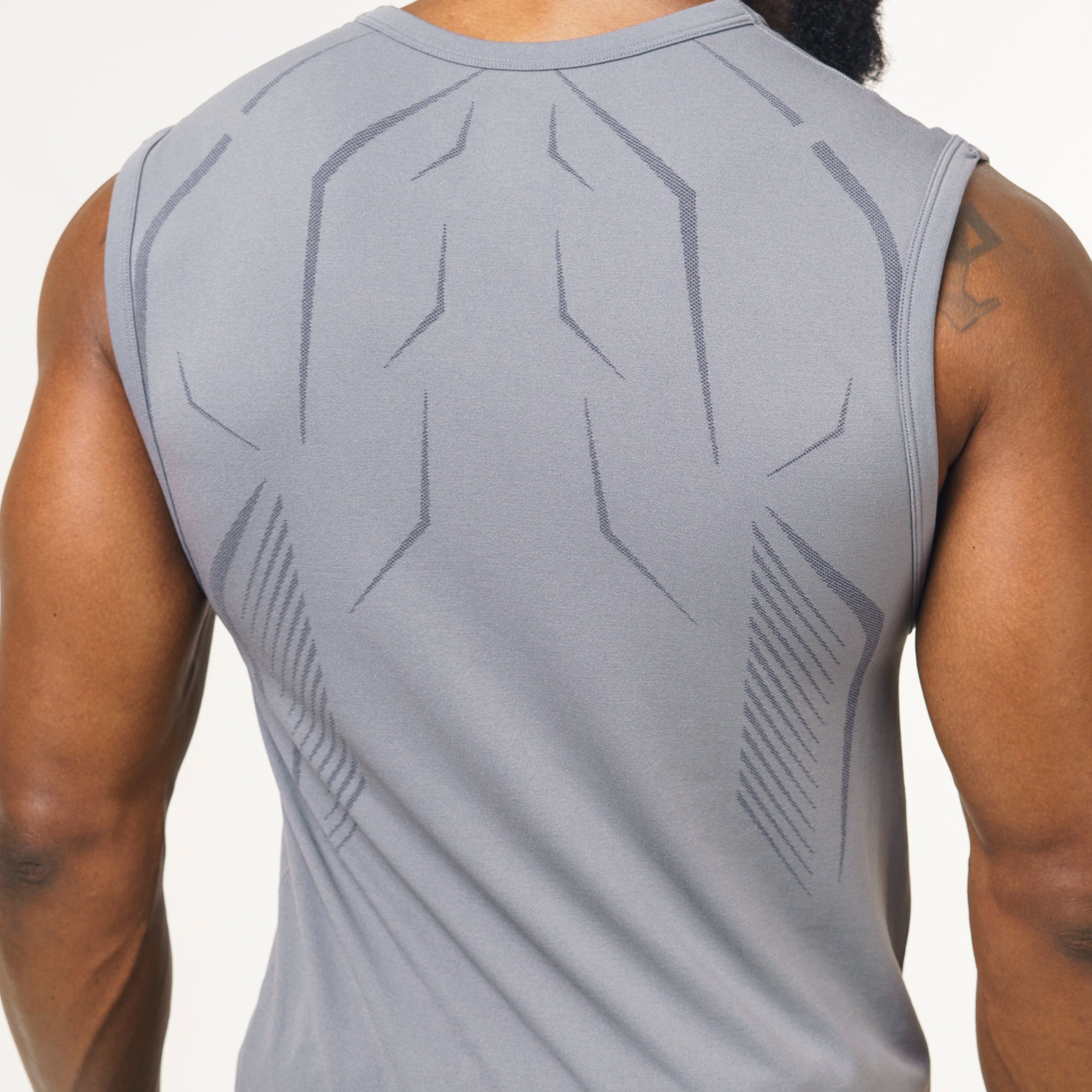 Regata Apex Dry Tank Cinza - Sem Costura