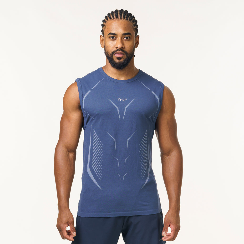 Regata Apex Dry Tank Marinho - Sem Costura