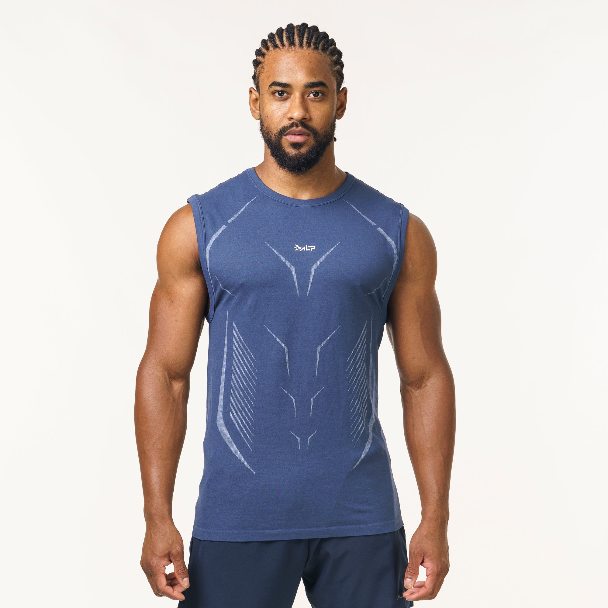 Regata Apex Dry Tank Marinho - Sem Costura