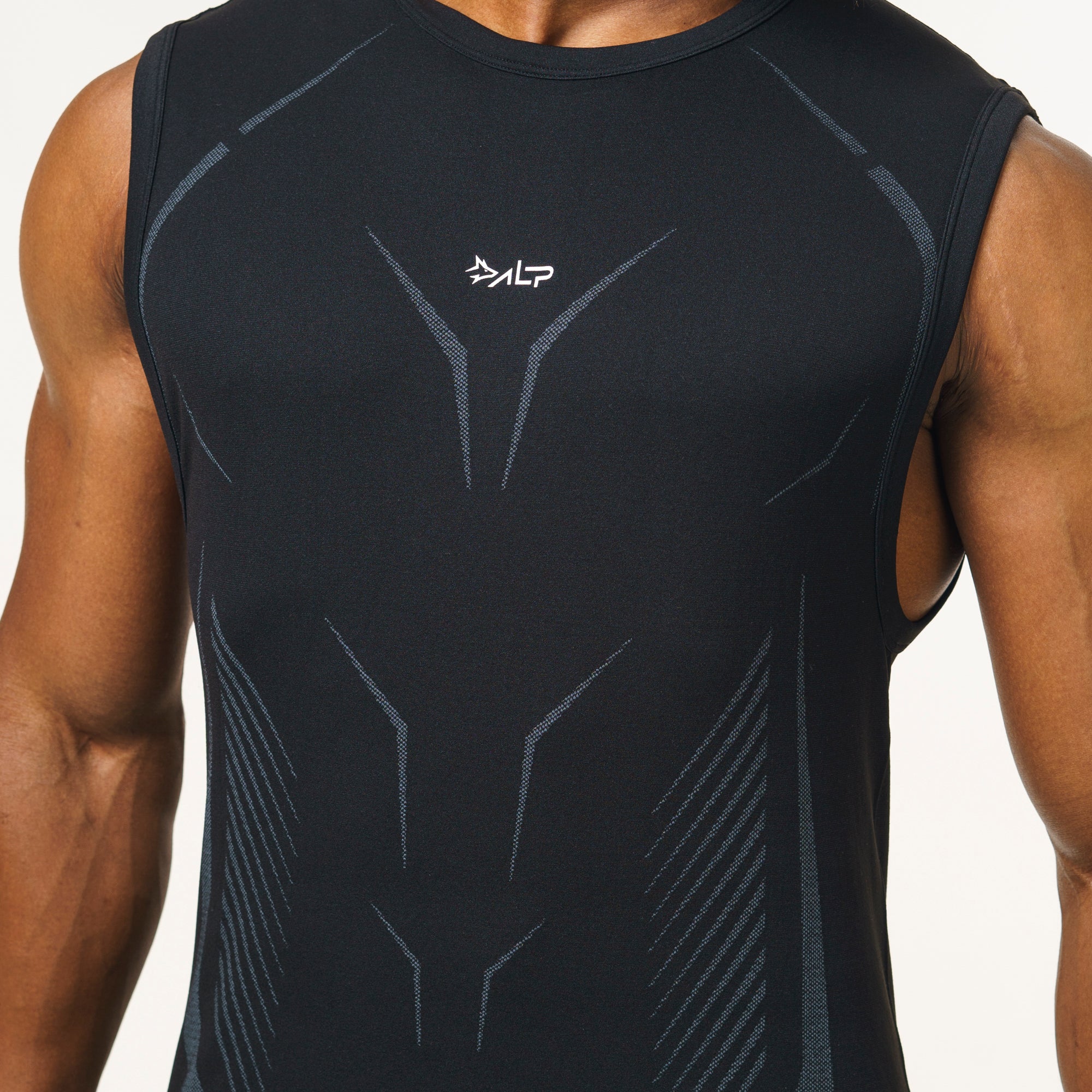 Regata Apex Dry Tank Preto - Sem Costura
