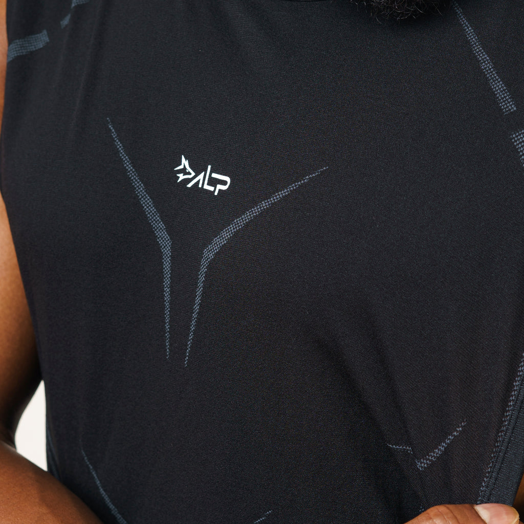 Regata Apex Dry Tank Preto - Sem Costura