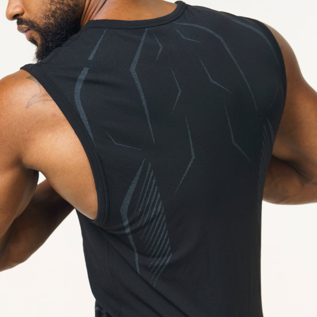 Regata Apex Dry Tank Preto - Sem Costura