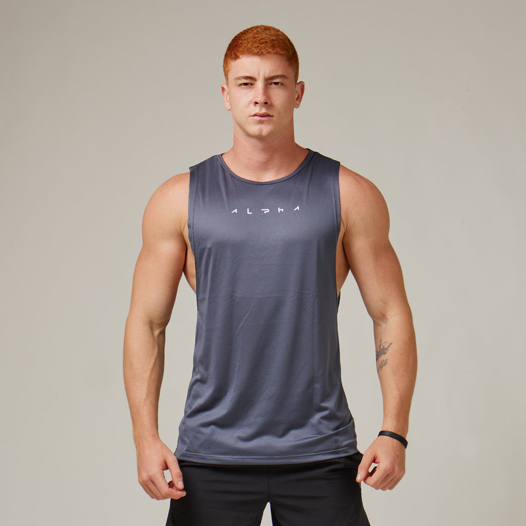 Regata Machão Dry Fit Horizon Cinza Sombra