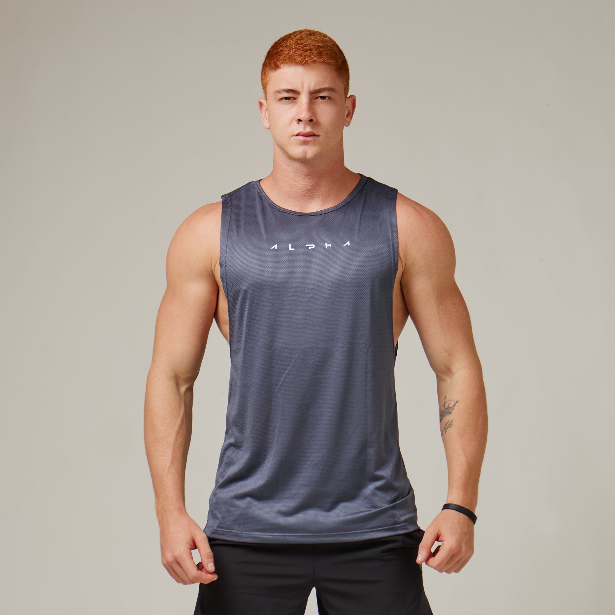 Regata Machão Dry Fit Horizon Cinza Sombra