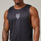 Regata Machão Dry Fit Lobo Geométrico Preto