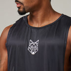 Regata Machão Dry Fit Lobo Geométrico Preto