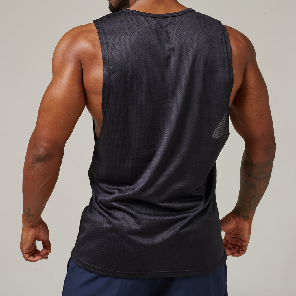 Regata Machão Dry Fit Lobo Geométrico Preto