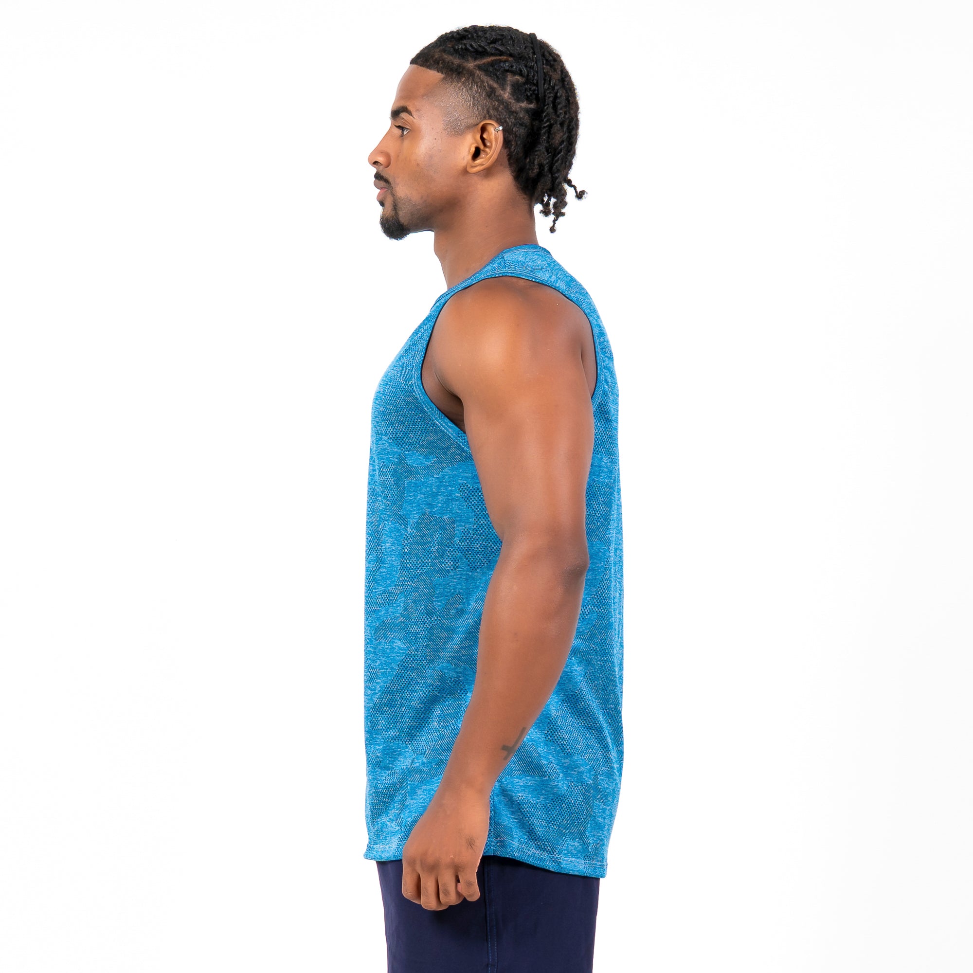 Regata Machão Dry Fit Camuflada Middle Lupus Azul