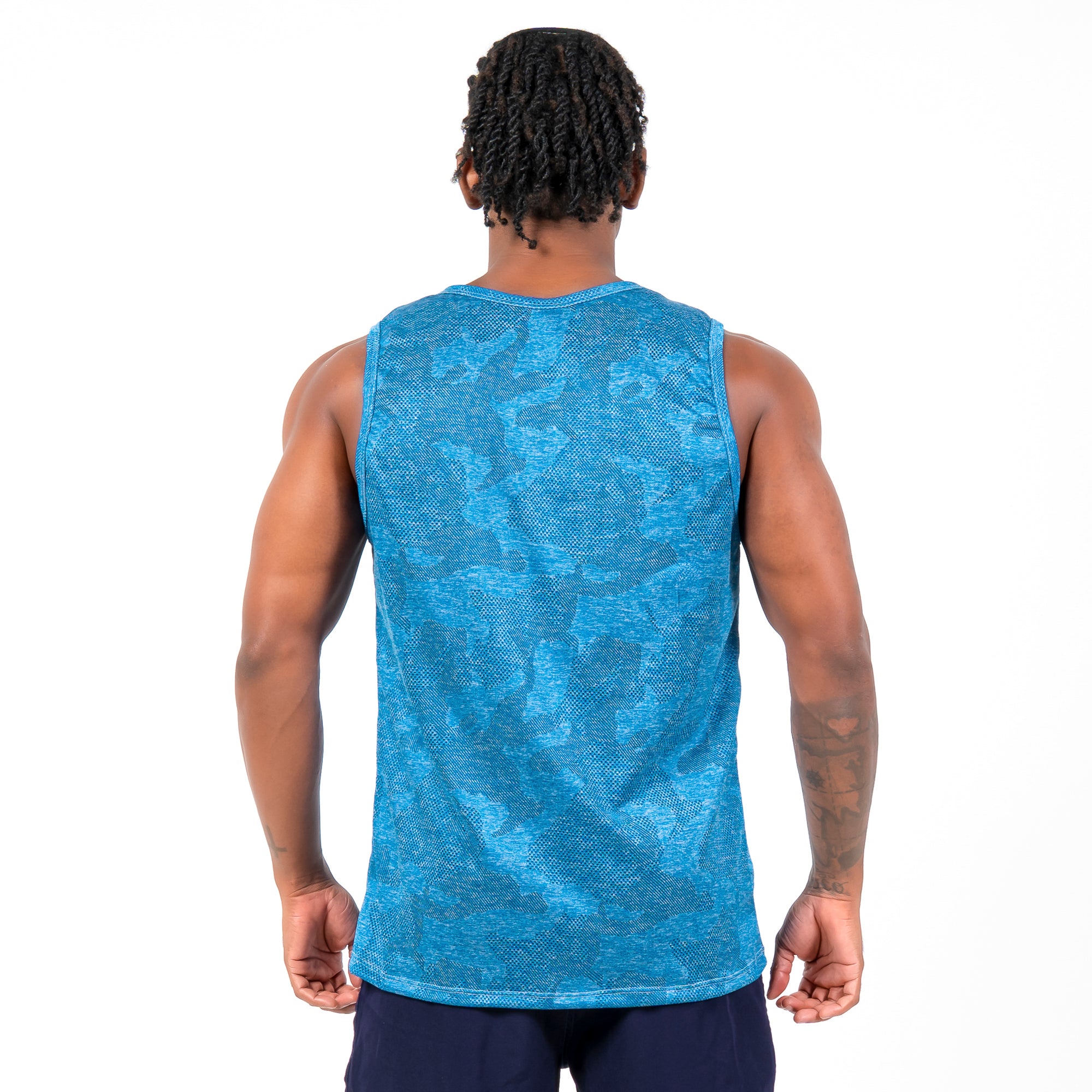 Regata Machão Dry Fit Camuflada Middle Lupus Azul