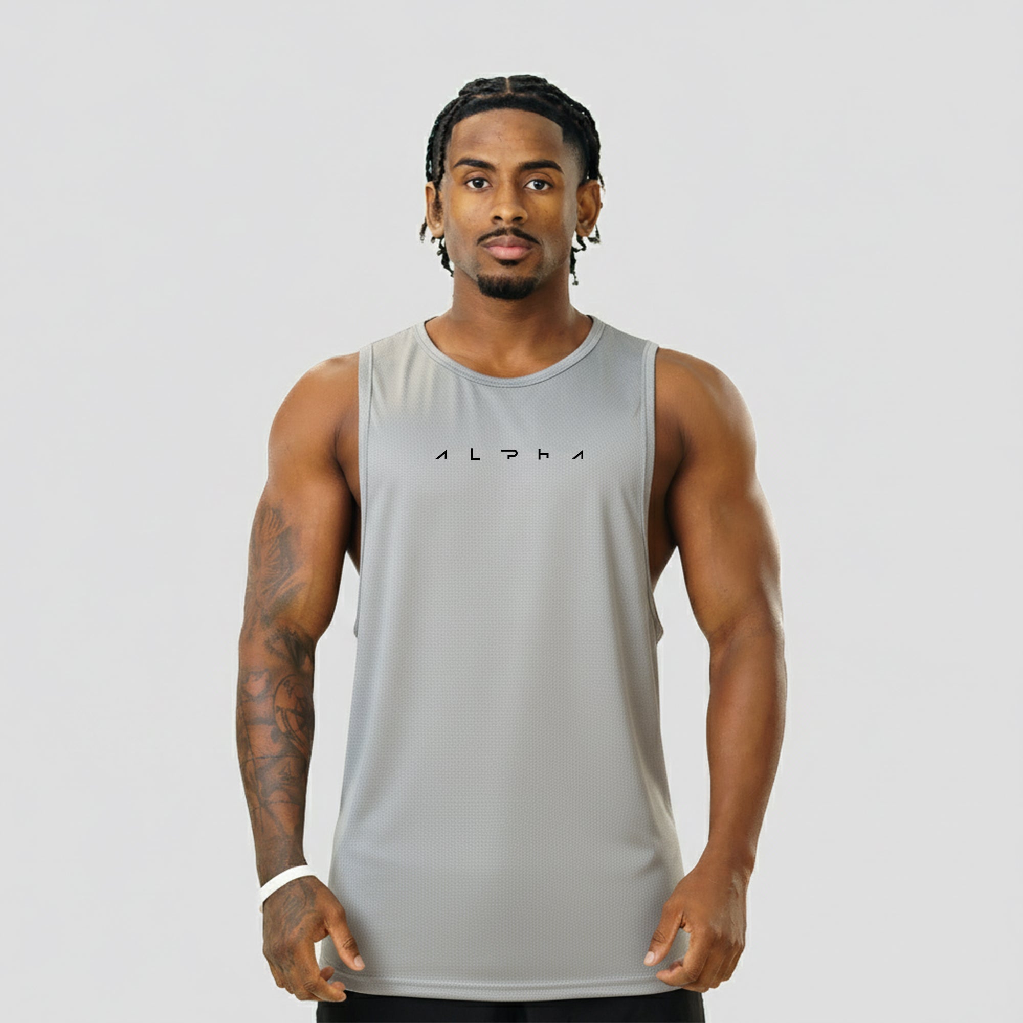 Regata Machão Dry Fit Horizon Cinza Aço