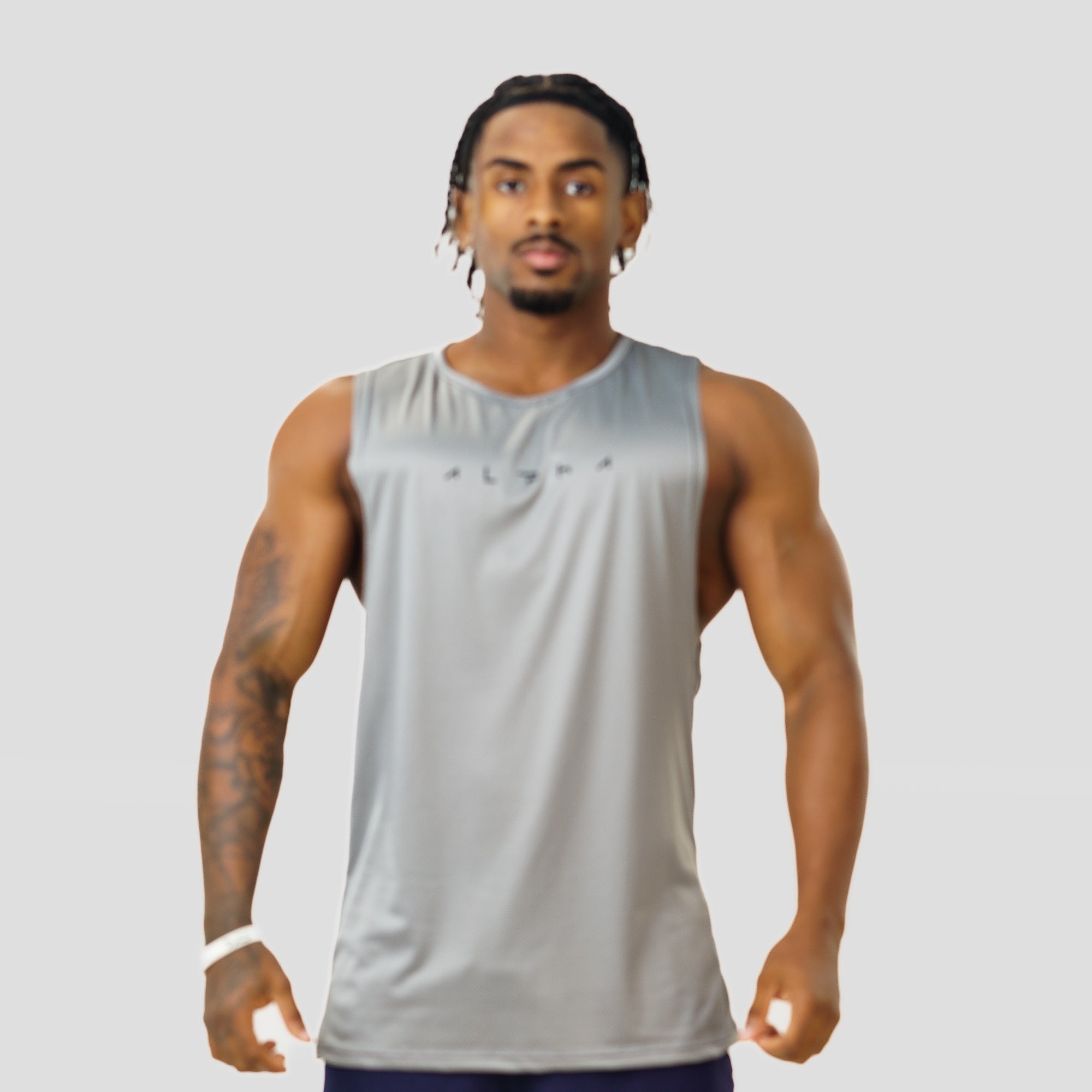 Regata Machão Dry Fit Horizon Cinza Aço