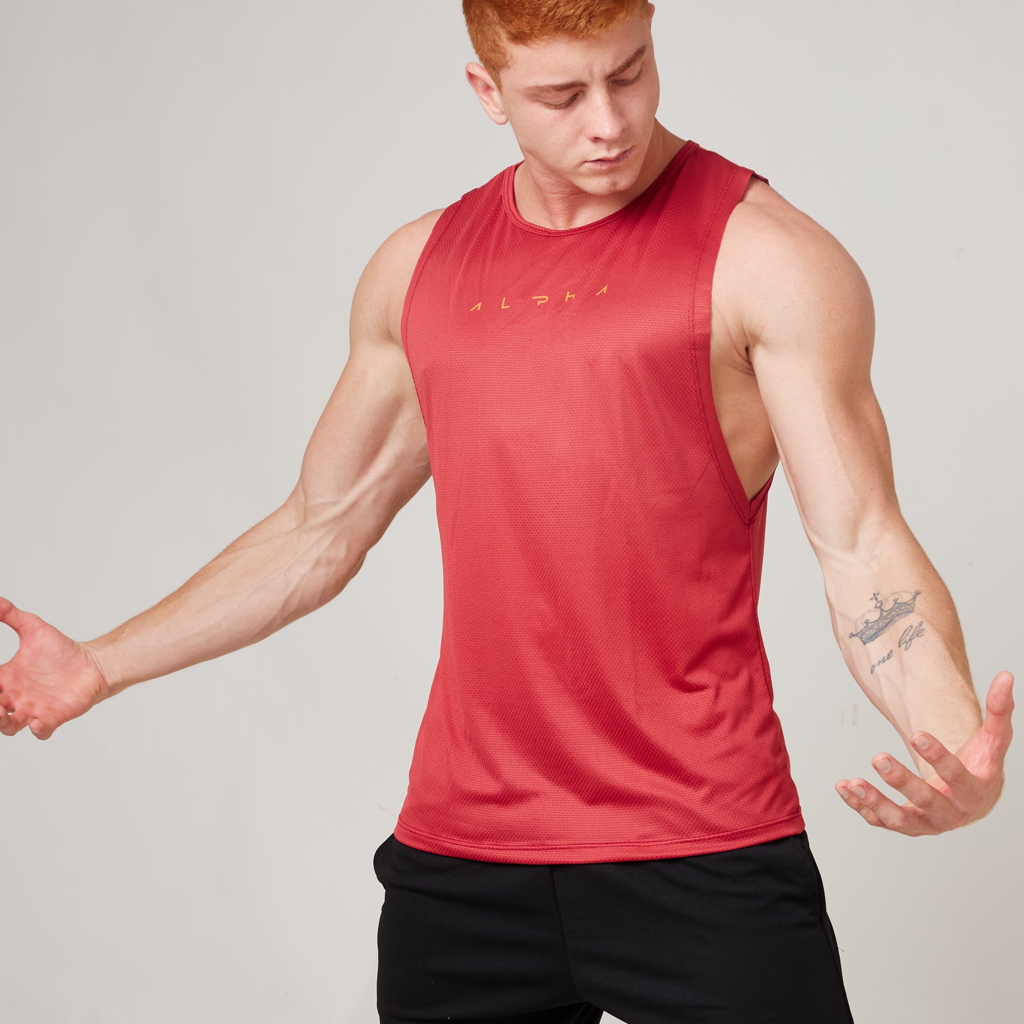 Regata Machão Dry Fit Horizon Vermelho Mercúrio