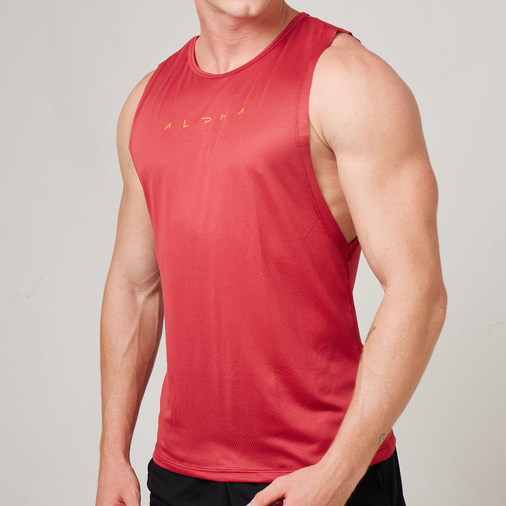 Regata Machão Dry Fit Horizon Vermelho Mercúrio