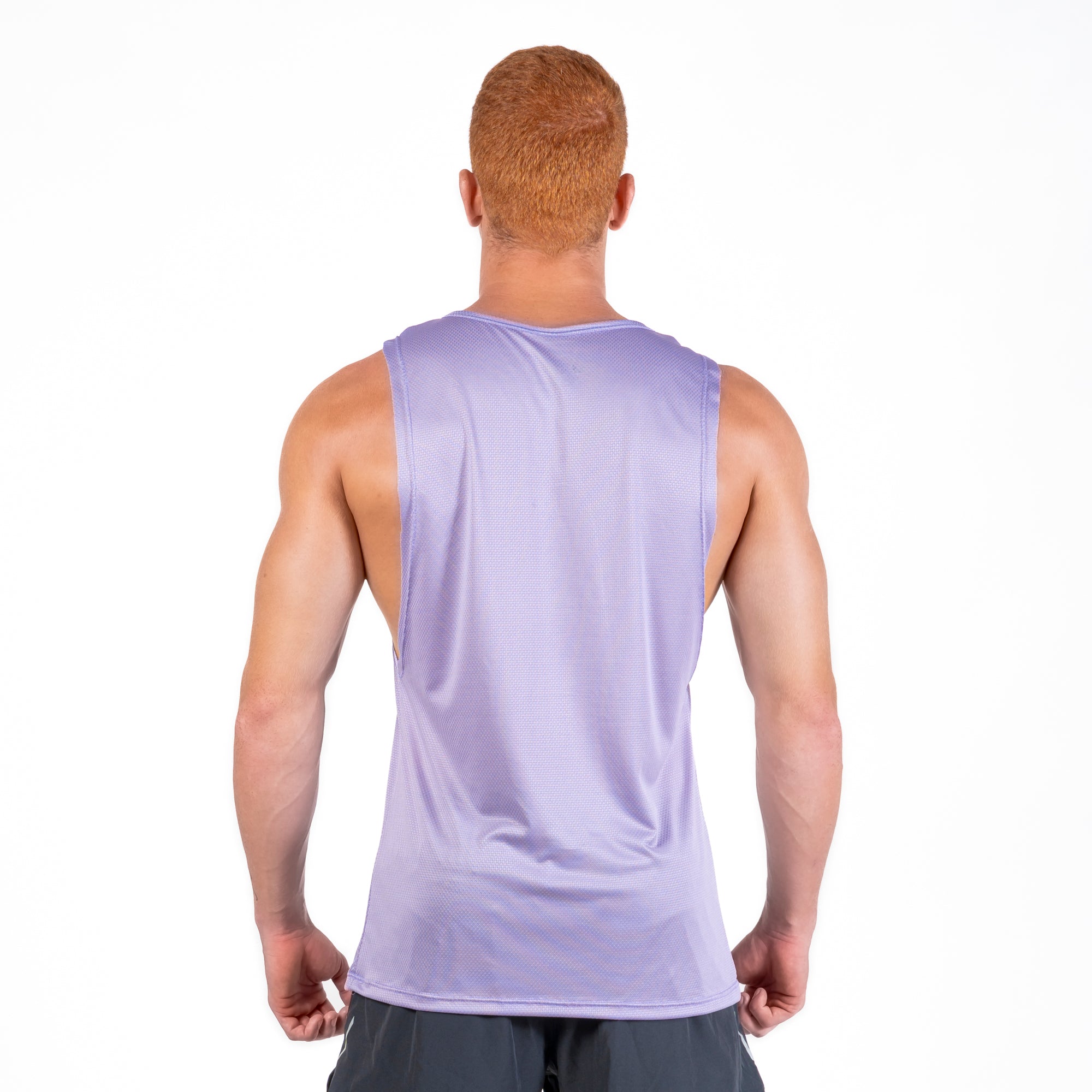 Regata Machão Dry Fit Lobo Geométrico Lilás Malva