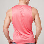 Regata Machão Dry Fit Lobo Geométrico Rosa Paraíso