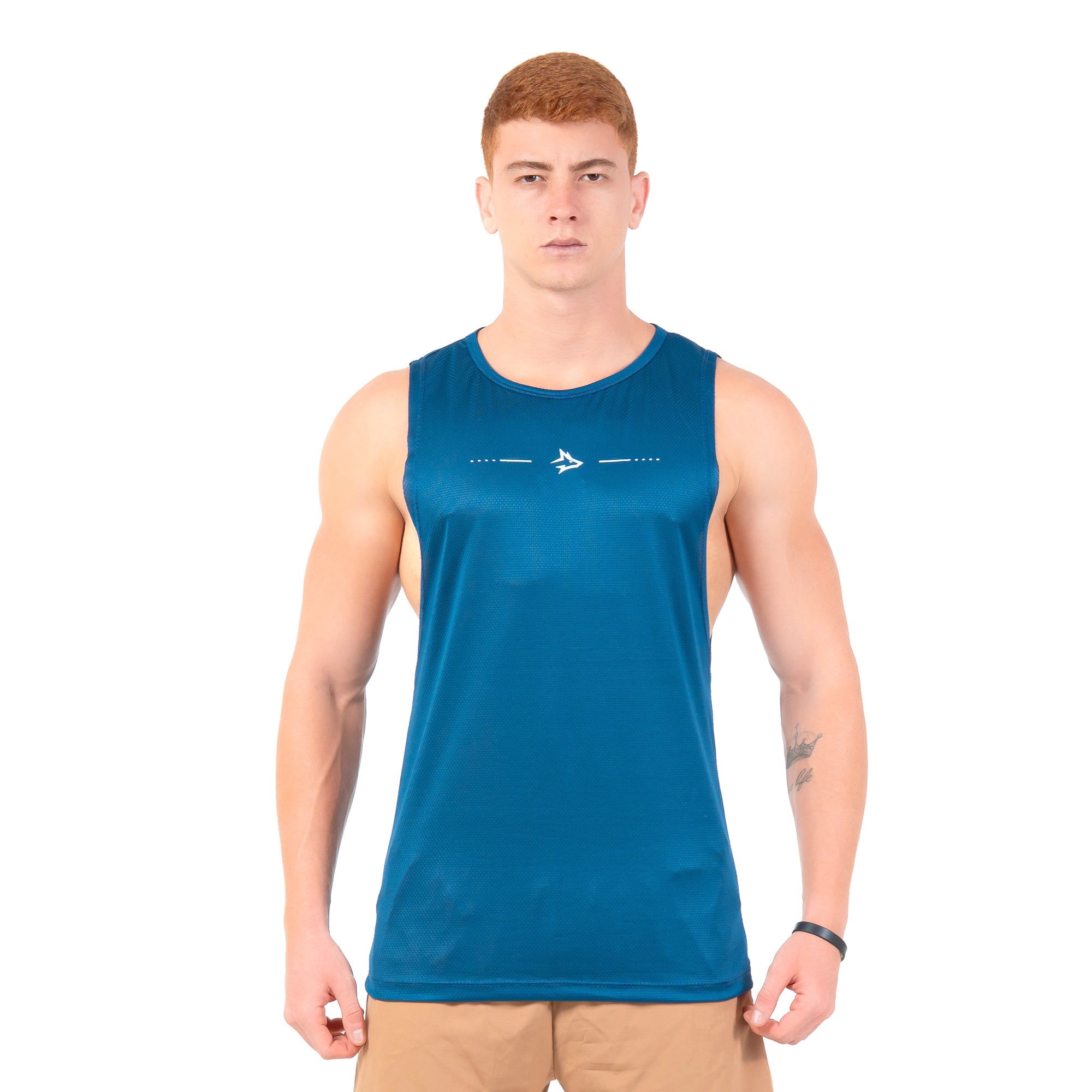 Regata Machão Dry Fit Lupus Core Azul Egipcio