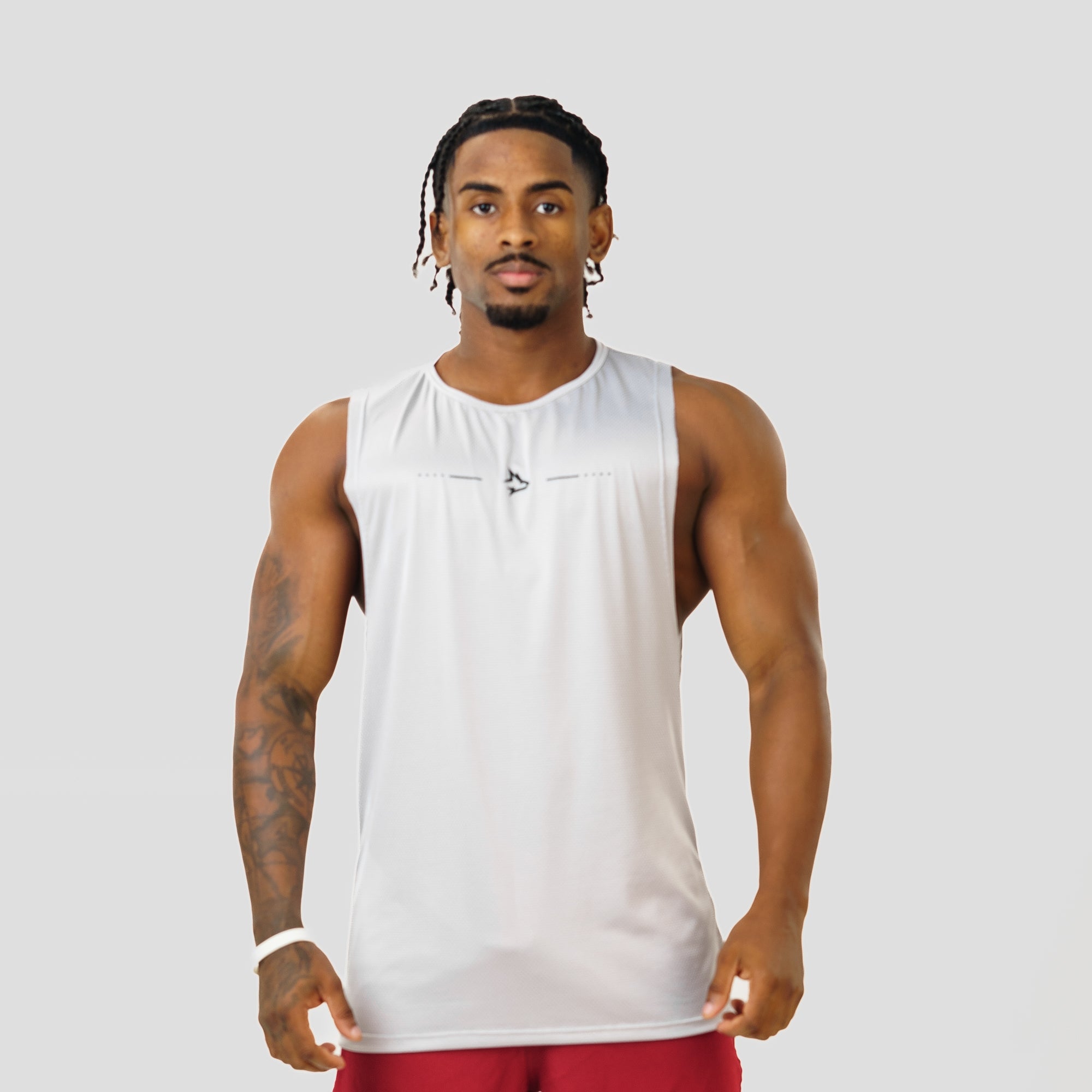 Regata Machão Dry Fit Lupus Core Cinza Névoa
