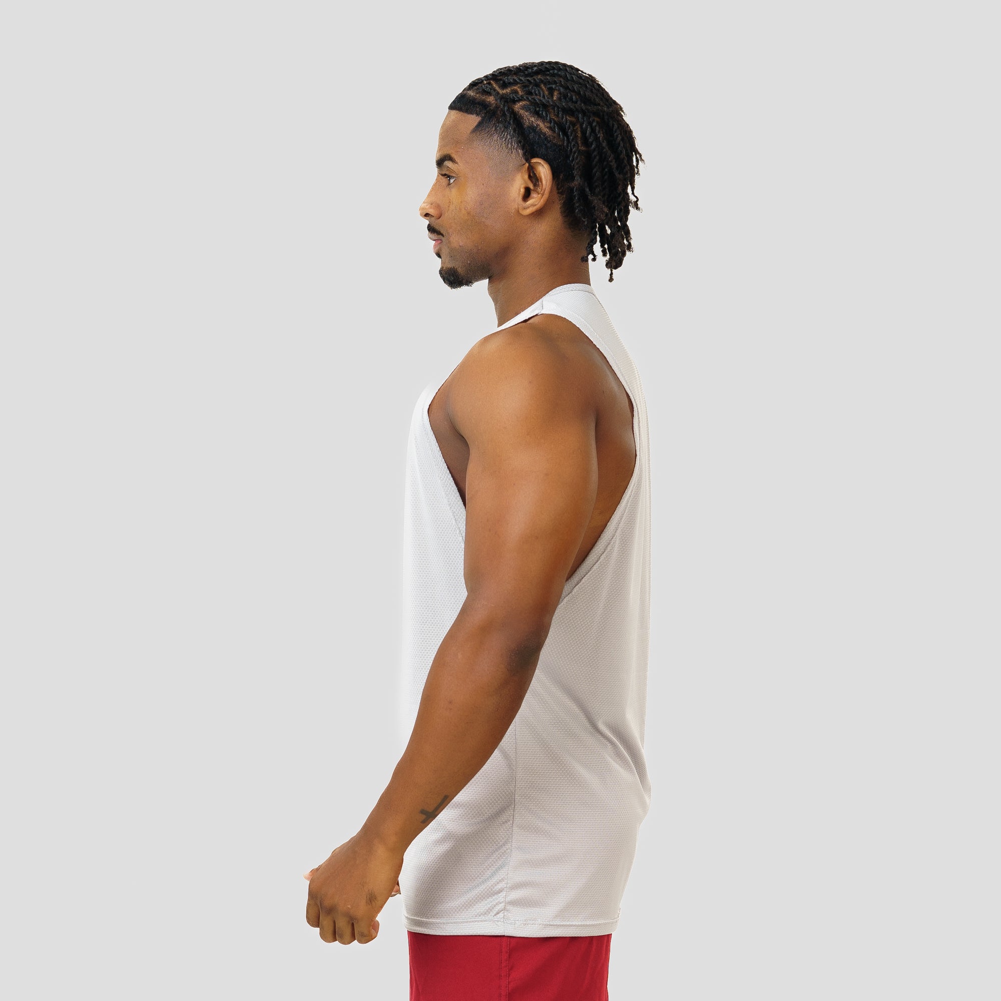Regata Machão Dry Fit Lupus Core Cinza Névoa