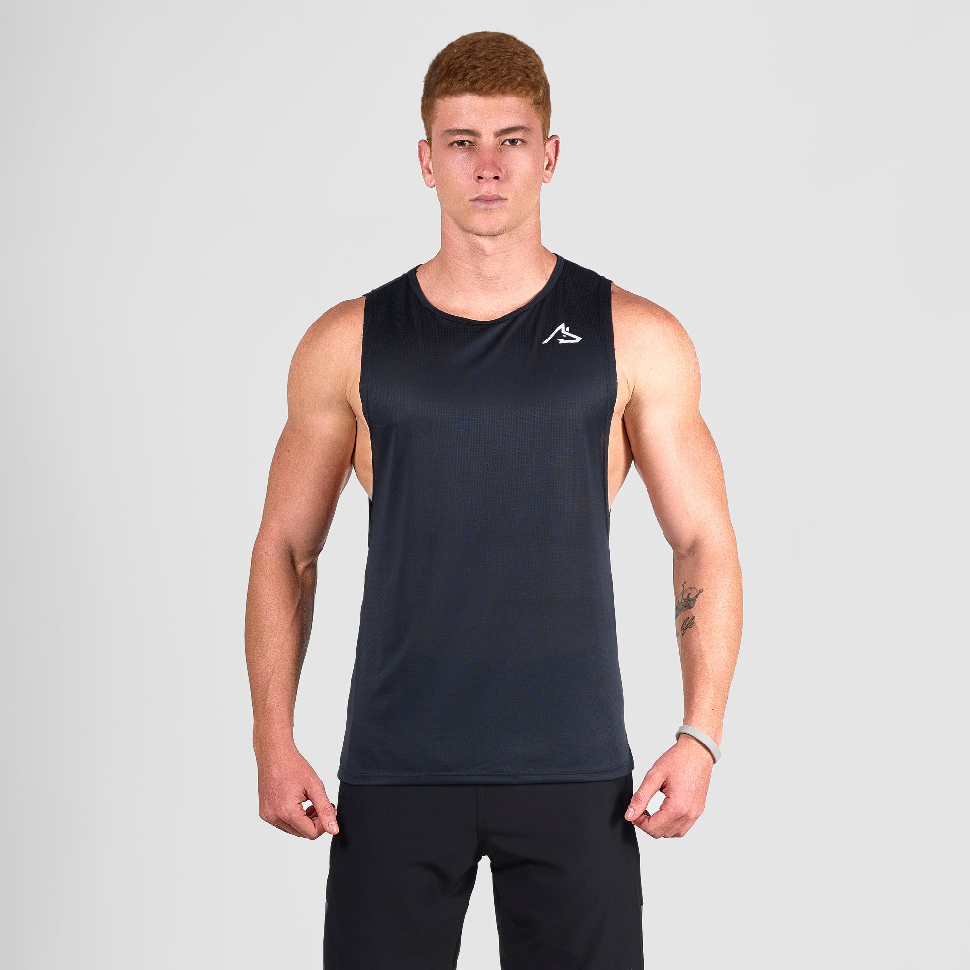 Regata Machão Dry Fit Wolf Preto
