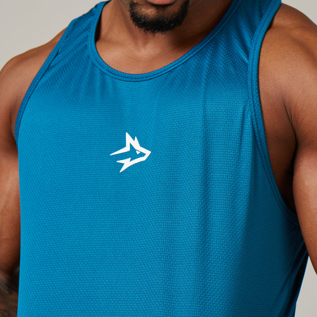 Regata Nadador Dry Fit Middle Lupus Azul Mediterrâneo