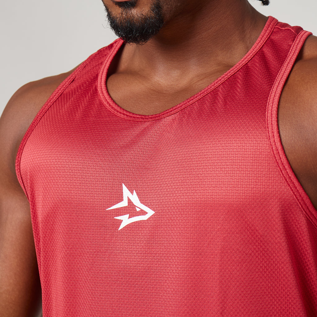 Regata Nadador Dry Fit Middle Lupus Vermelho Mercúrio