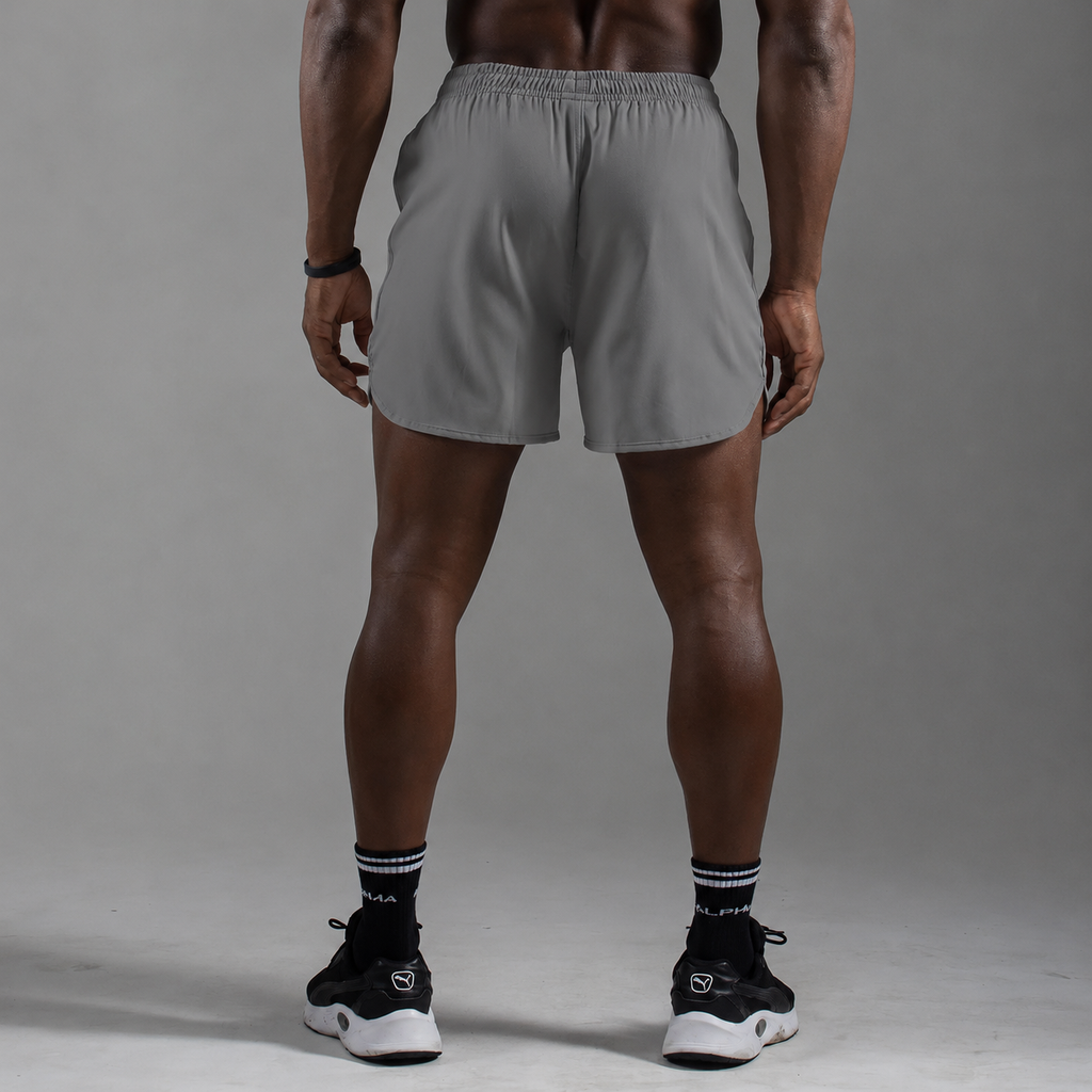 Short Corrida Masculino Dry Fit - Cinza