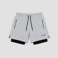 Short de Compressão Dry Fit Cinza Bolso Zíper - Fluid