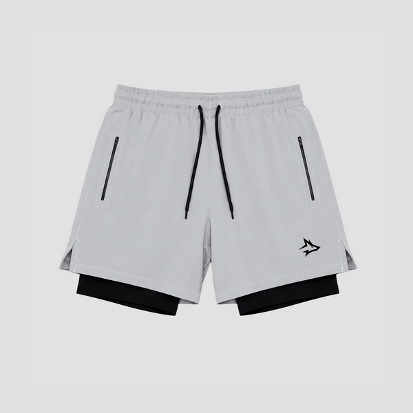 Short de Compressão Dry Fit Cinza Bolso Zíper - Lupus
