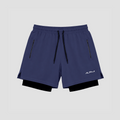 Short de Compressão Dry Fit Marinho Bolso Ziper - Fluid