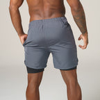 Short de Compressão Dry Fit Chumbo Bolso Ziper - Fluid