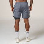 Short de Compressão Dry Fit Chumbo Bolso Ziper - Fluid