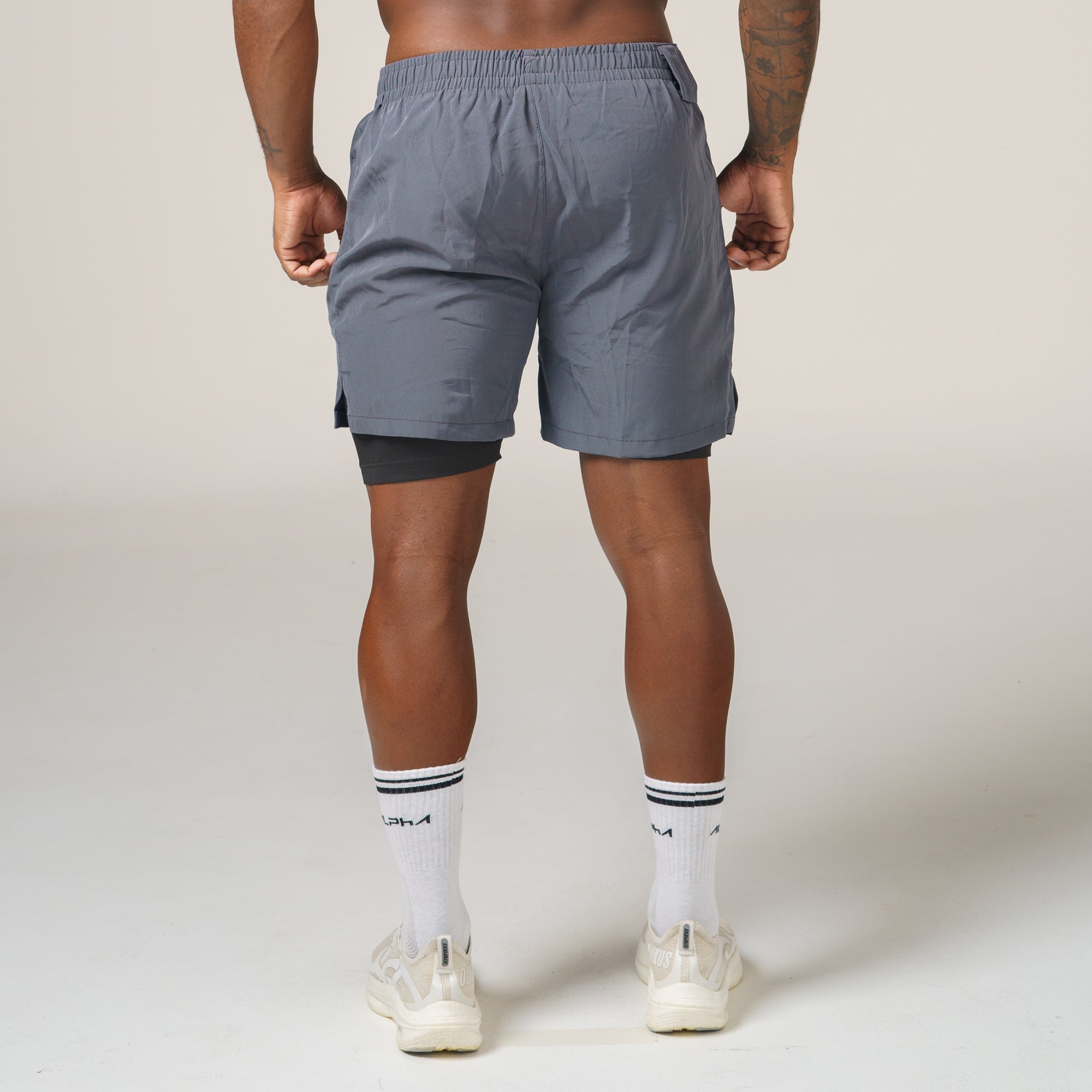 Short de Compressão Dry Fit Chumbo Bolso Ziper - Fluid