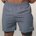 Short de Compressão Dry Fit Chumbo Bolso Ziper - Fluid