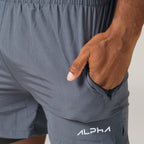 Short de Compressão Dry Fit Chumbo Bolso Ziper - Fluid