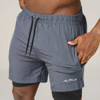 Short de Compressão Dry Fit Chumbo Bolso Ziper - Fluid