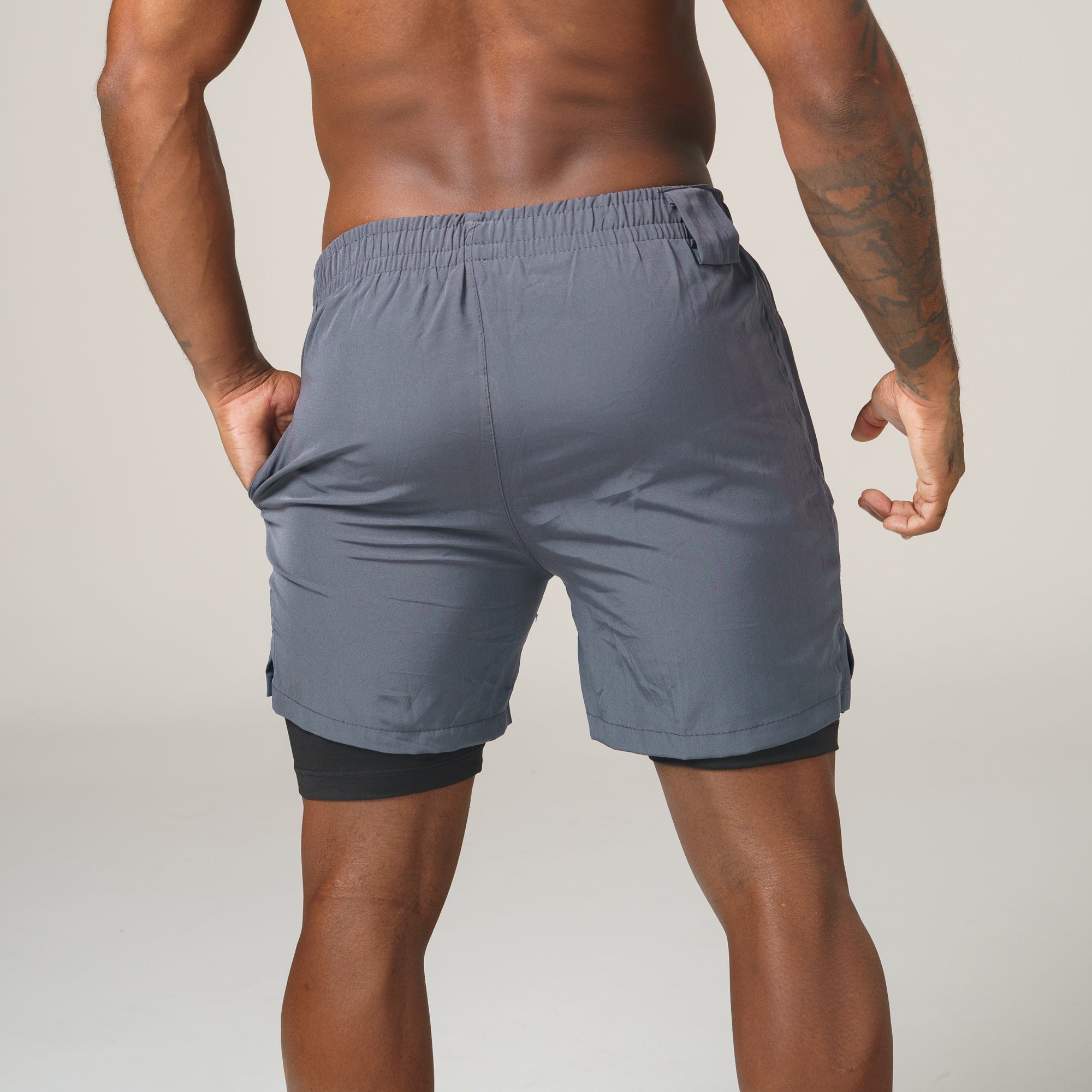 Short de Compressão Dry Fit Chumbo Bolso Ziper - Lupus